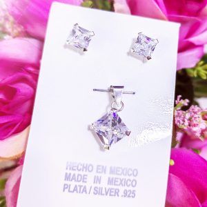 TK232 Set de cuadro diamante plata .925