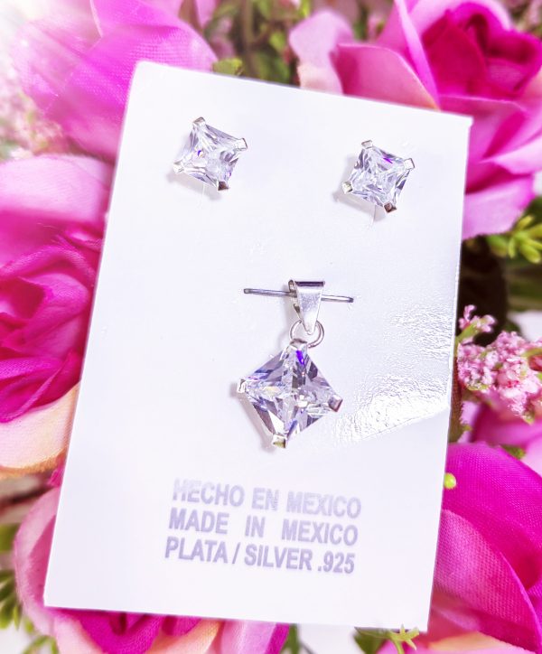 TK232 Set de cuadro diamante plata .925