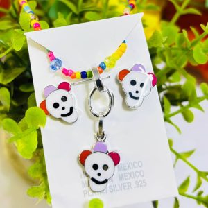 AW47 Set con pulsera de calaverita frida plata .925