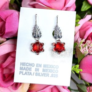 arete filigrana con zirconias de arillo plata 925