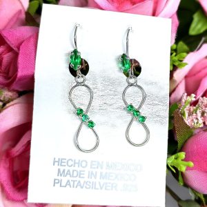 arete filigrana con zirconias de arillo plata 925